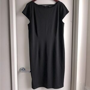 Lane Bryant Classic Black Midi Dress sleeveless 18